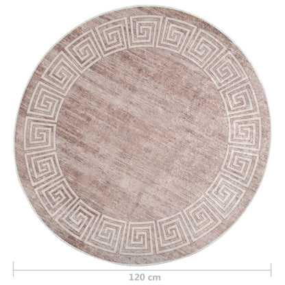 Tapis lavable antidérapant φ120 cm Beige