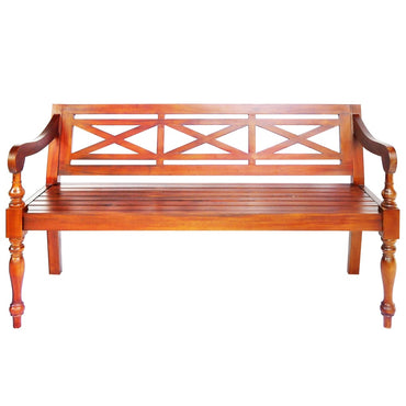 Banc Batavia 123 cm Bois d'acajou massif Marron foncé