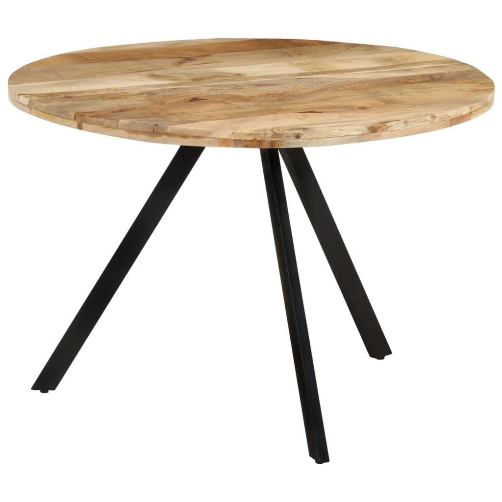 Table à manger ronde 110cm Bois de manguier massif