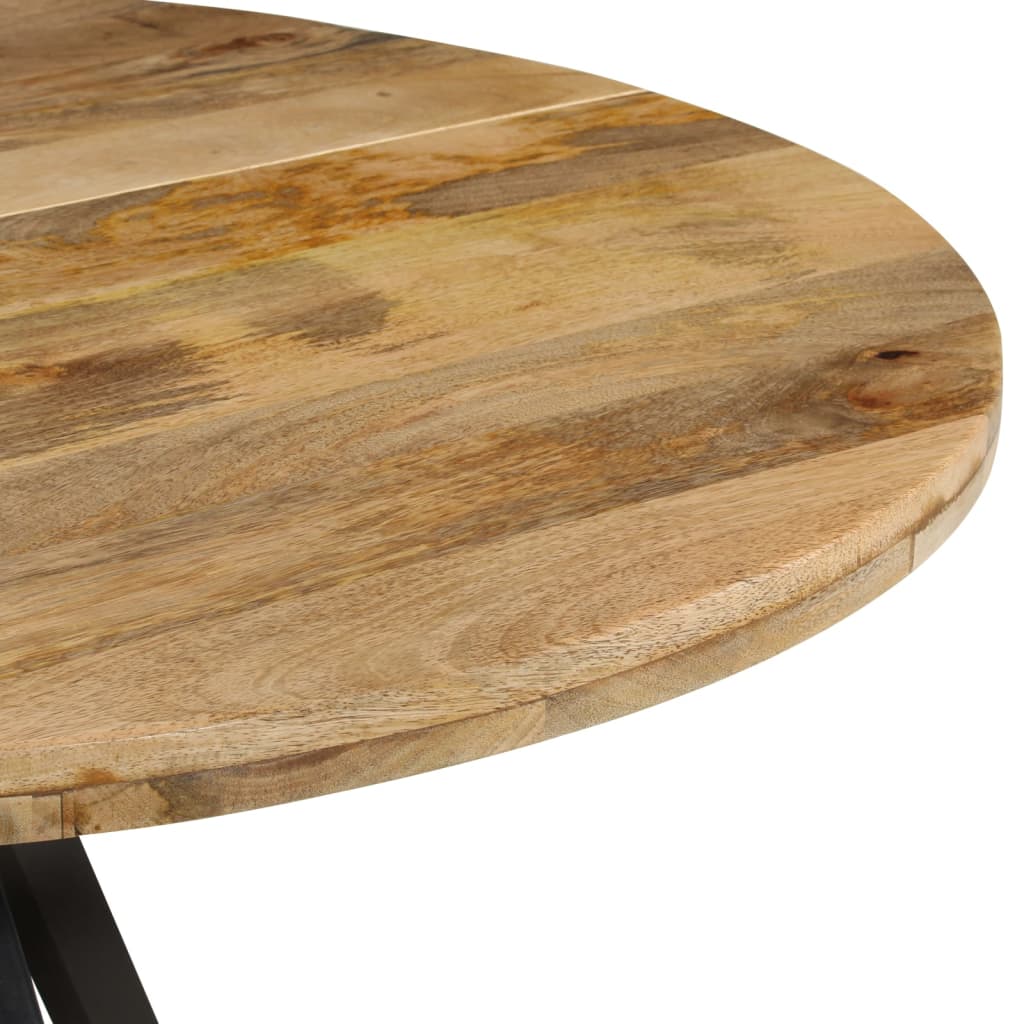 Table à manger ronde 110cm Bois de manguier massif