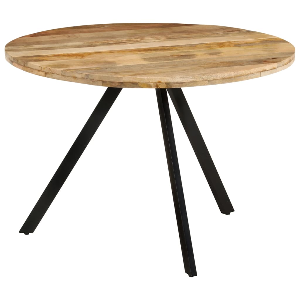 Table à manger ronde 110cm Bois de manguier massif
