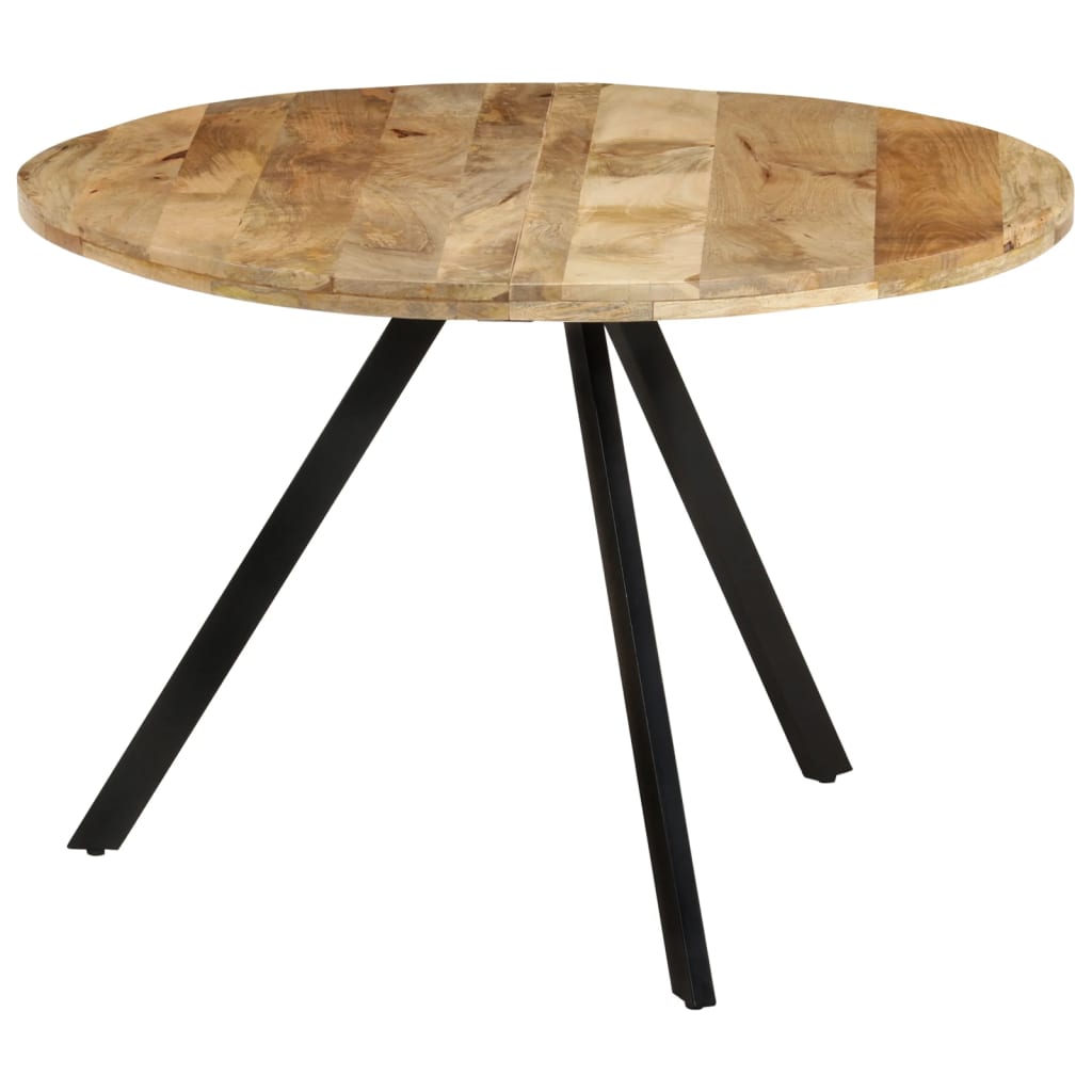 Table à manger ronde 110cm Bois de manguier massif