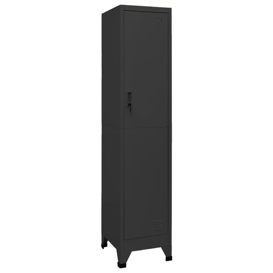 Anthrazit -Schließfachschrank 38x45x180 cm Stahl