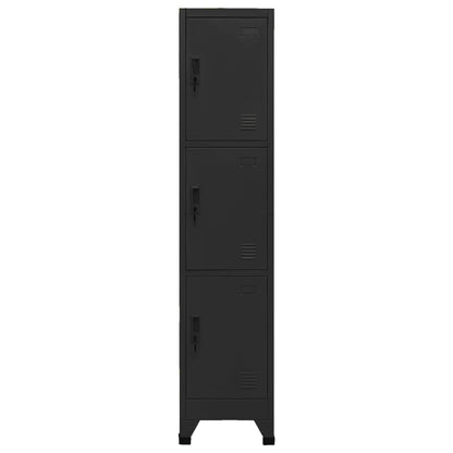 Armadietto nero armadietto 38x45x180 cm acciaio