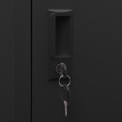 Armadietto nero armadietto 38x45x180 cm acciaio