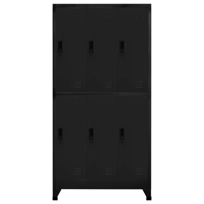 Armadietto nero armadietto 90x45x180 cm in acciaio