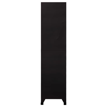 Armadietto nero armadietto 90x45x180 cm in acciaio