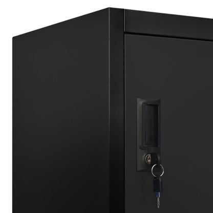 Armadietto nero armadietto 90x45x180 cm in acciaio