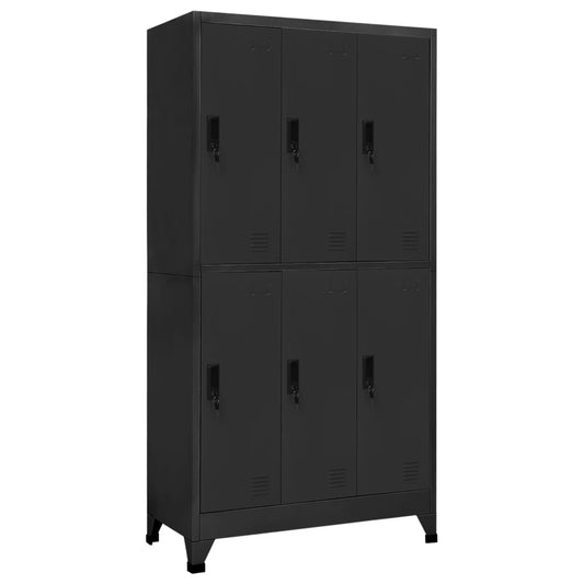 Anthracit Locker Cabinet 90x45x180 cm Stahl