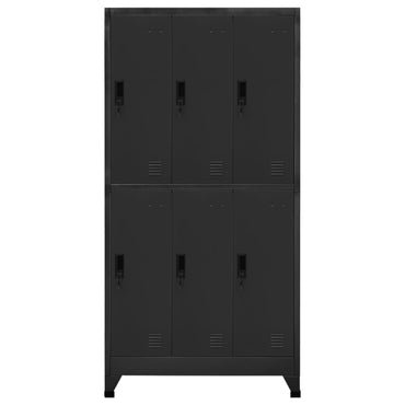 Anthracit Locker Cabinet 90x45x180 cm Stahl