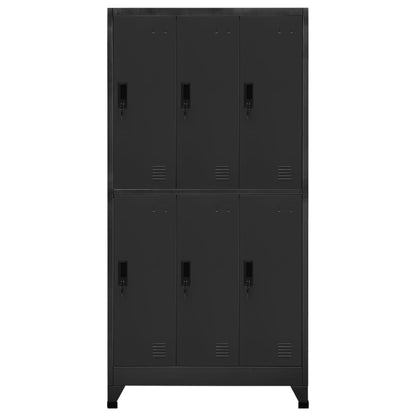 Anthracit Locker Cabinet 90x45x180 cm Stahl
