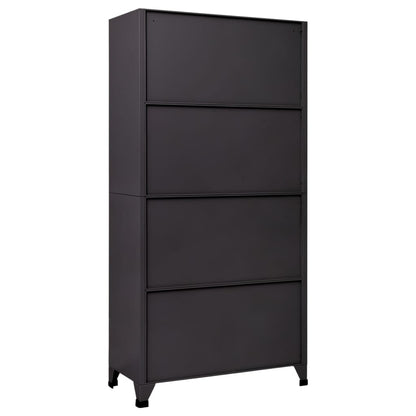 Anthracit Locker Cabinet 90x45x180 cm Stahl