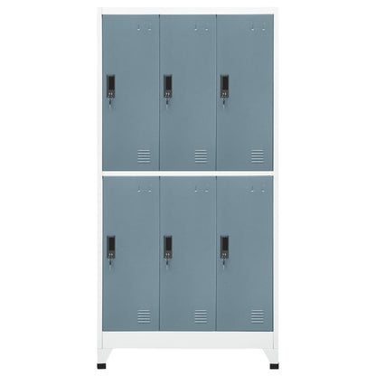 Hellgrau und dunkelgraues Tassenschrank 90x45x180 cm Stahl