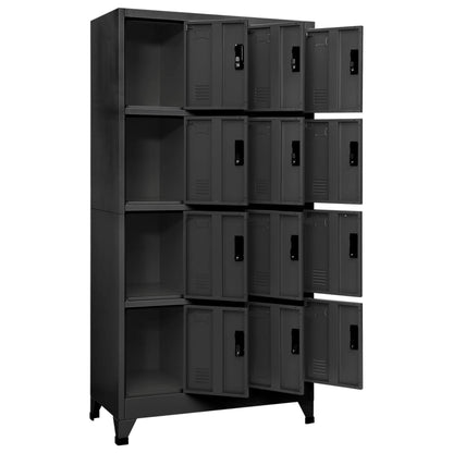 Anthracit Locker Cabinet 90x45x180 cm Stahl