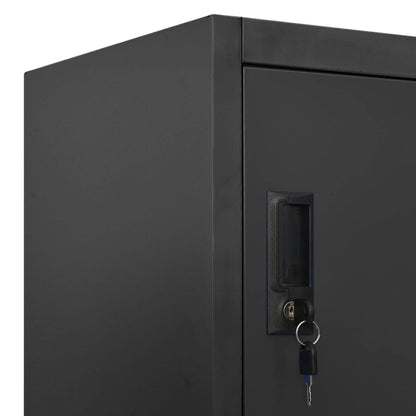 Anthracit Locker Cabinet 90x45x180 cm Stahl