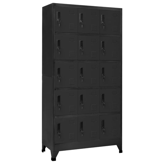 90x40x180 cm Stahl -Anthrazitschrank 90x40x180