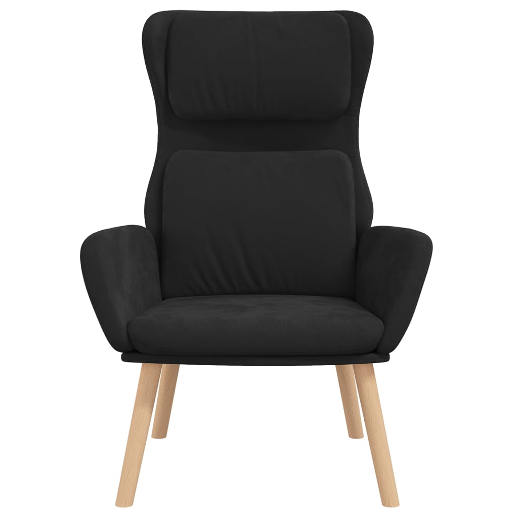 Chaise de relaxation Noir Velours