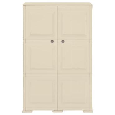 Plastic wardrobe 79x43x125 cm Angora white wood design