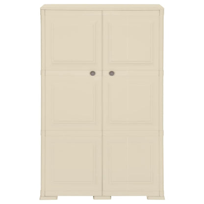Plastic wardrobe 79x43x125 cm Angora white wood design