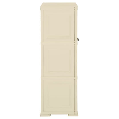 Plastic wardrobe 79x43x125 cm Angora white wood design