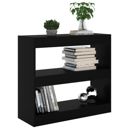 Biblioteca/separador de pieza negra 80x30x72 cm