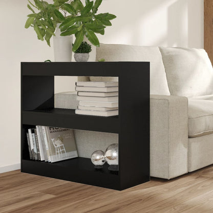 Biblioteca/separador de pieza negra 80x30x72 cm