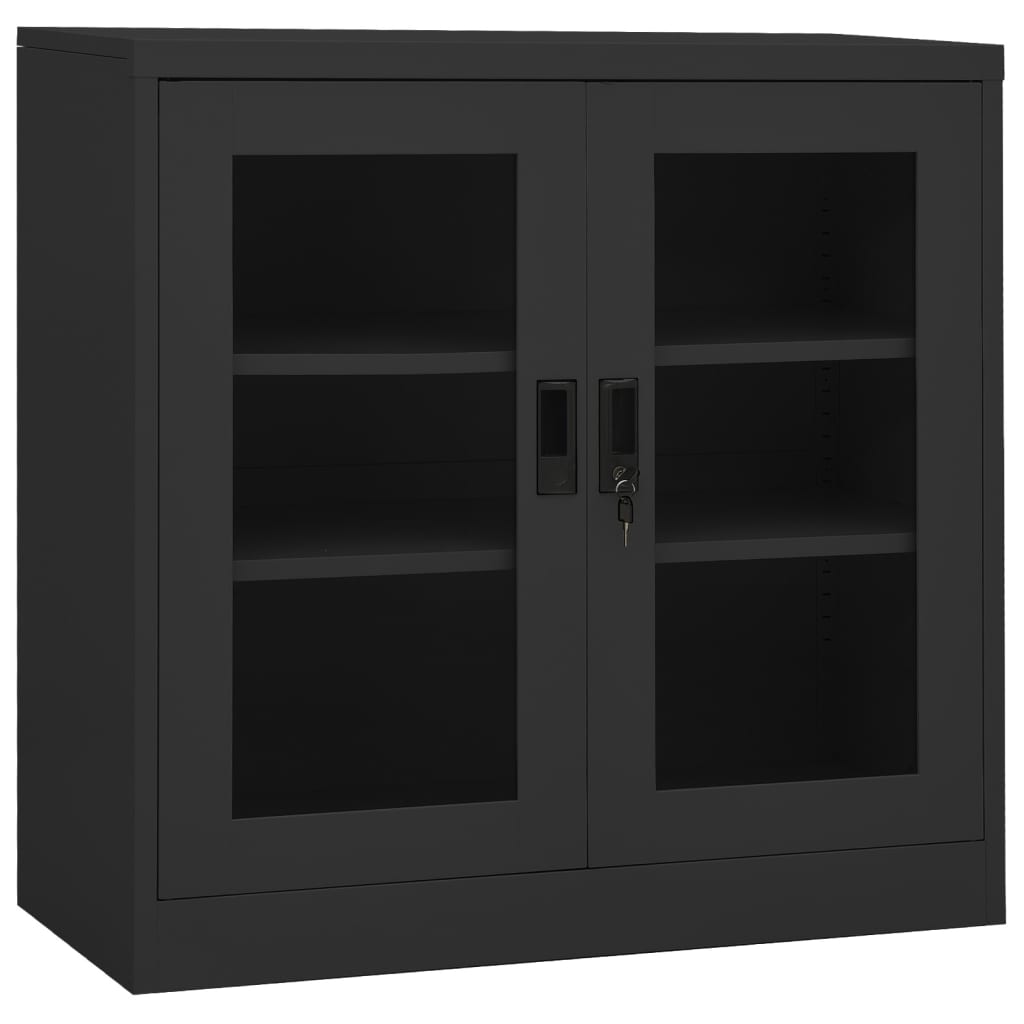 Office antracite e mobile da scrivania 90x40x113 cm acciaio