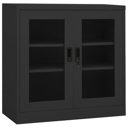 Office antracite e mobile da scrivania 90x40x113 cm acciaio