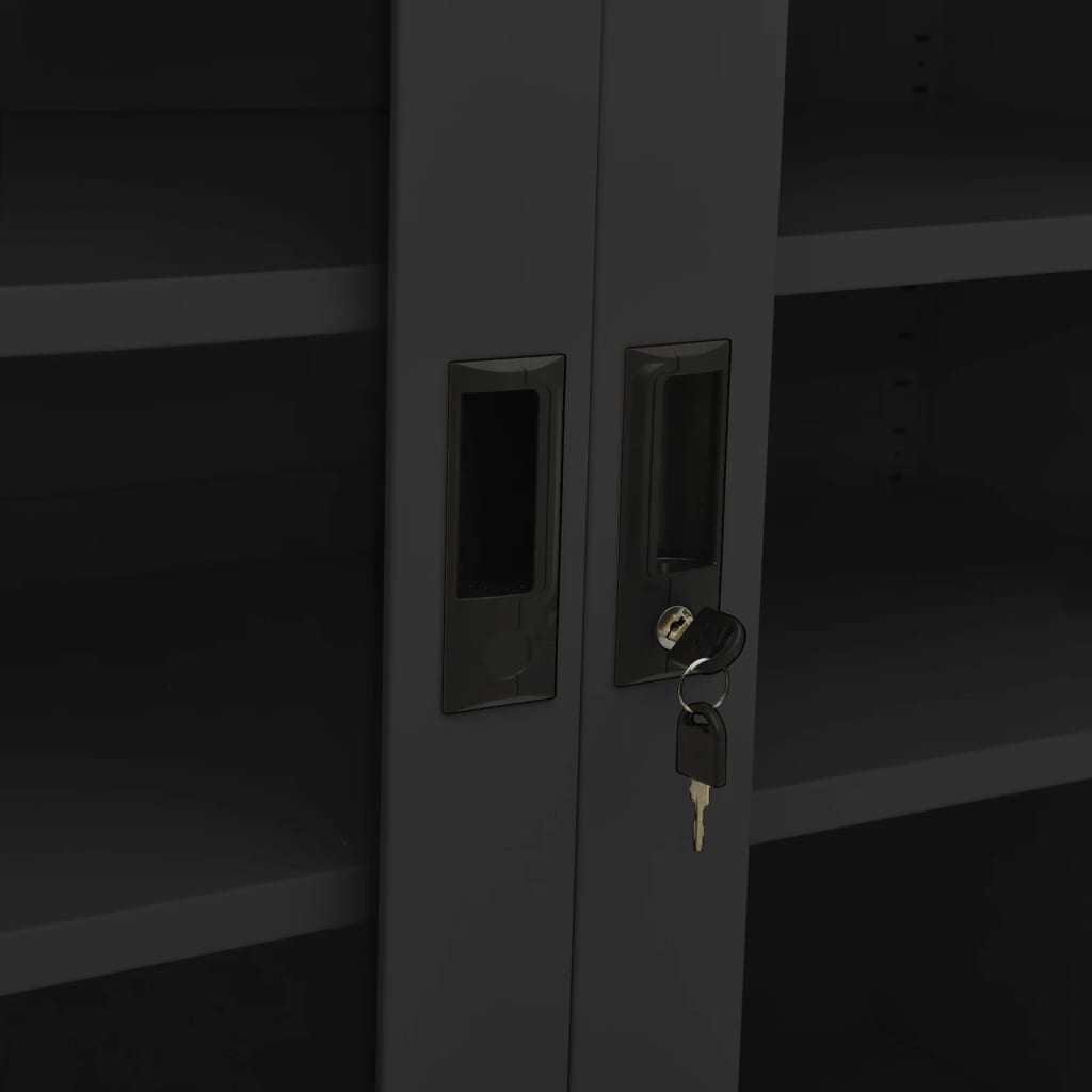 Office antracite e mobile da scrivania 90x40x113 cm acciaio
