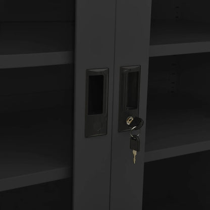 Office antracite e mobile da scrivania 90x40x113 cm acciaio