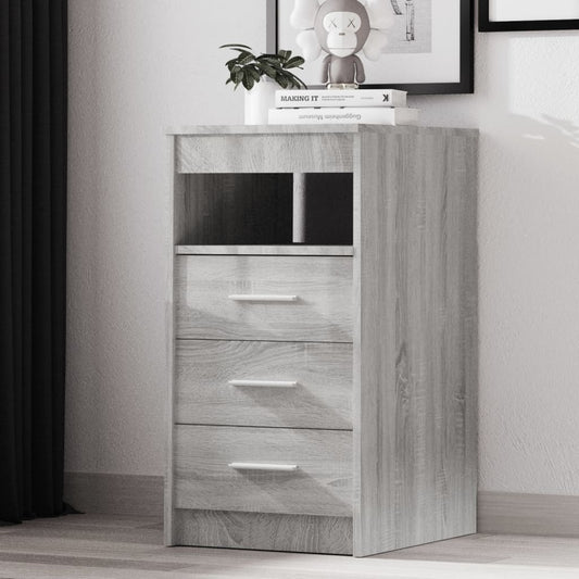 Armadio per cassetti grigio Sonoma 40x50x76 cm ingegneria