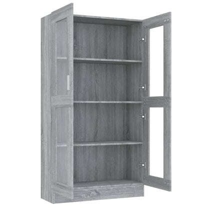Sonoma Grey Showcase 82.5x30.5x150cm ingegneristica legna