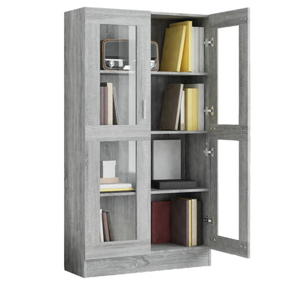 Sonoma Grey Showcase 82.5x30.5x150cm ingegneristica legna