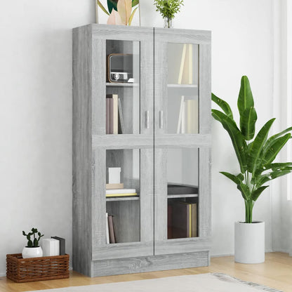 Sonoma Grey Showcase 82.5x30.5x150cm ingegneristica legna