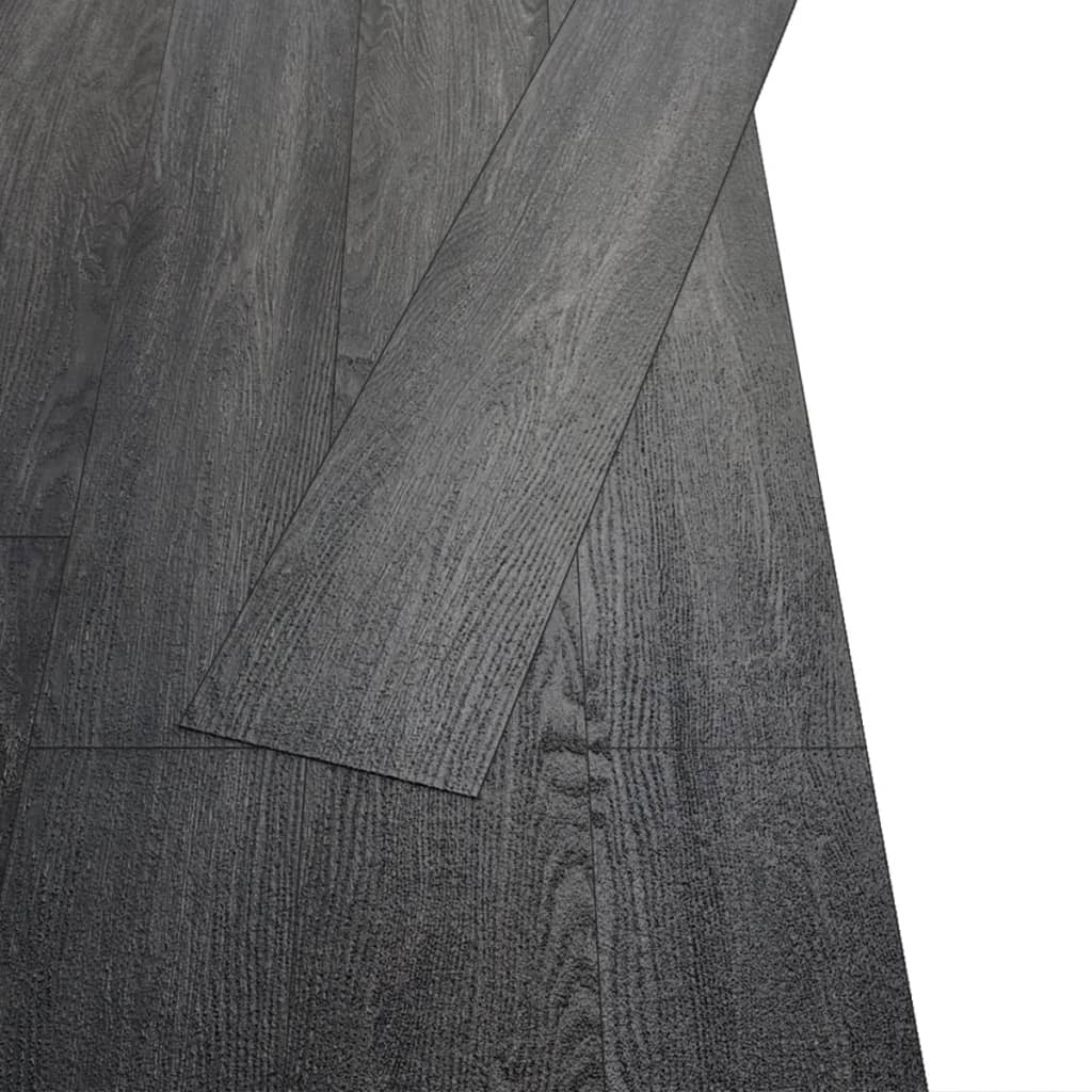 Planches de plancher PVC autoadhésif 2,51 m² 2 mm Noir et blanc