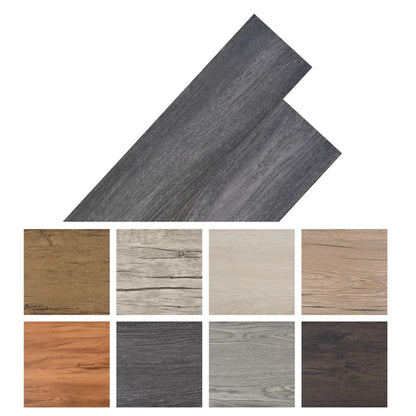 Planches de plancher PVC autoadhésif 2,51 m² 2 mm Noir et blanc