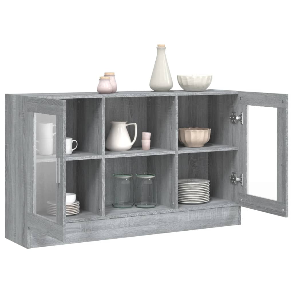 Sonoma Grey Display Armadiet 120x30.5x70 cm Legno di ingegneria