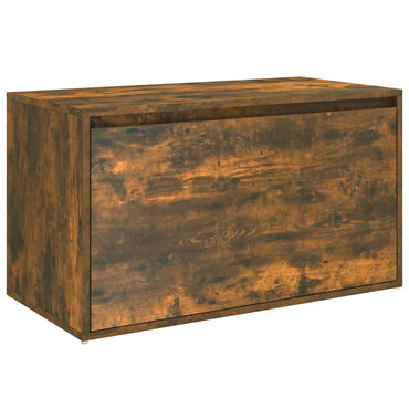 Panchina d'ingresso 80x40x45 cm Smoke Oak Engineering Wood