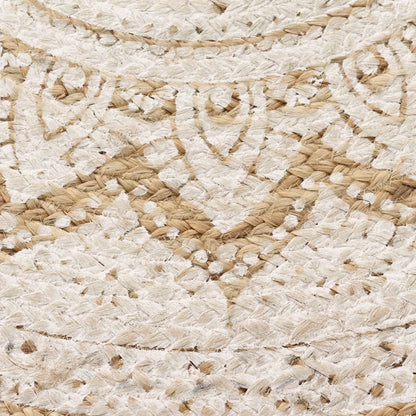 Tapis de sol Jute tressée imprimée 210 cm Rond