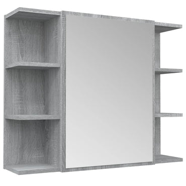 Sonoma Grey Bathroom Specchio mobile 80x20.5x64cm legno