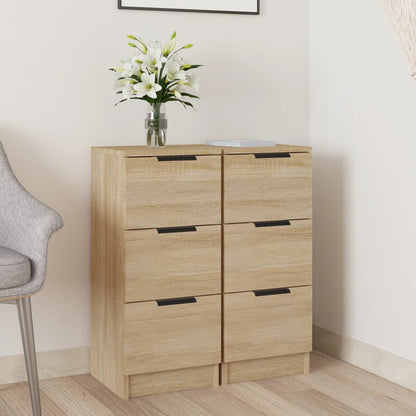Buffets 2 pcs Sonoma oak 30x30x70 cm Engineering wood