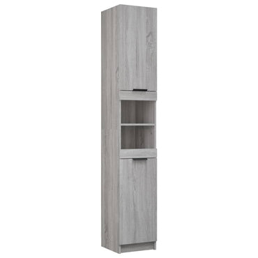 Armadio da bagno grigio Sonoma 32x34x188,5 cm legno di ingegneria