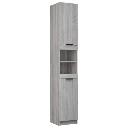 Armadio da bagno grigio Sonoma 32x34x188,5 cm legno di ingegneria