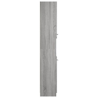Armadio da bagno grigio Sonoma 32x34x188,5 cm legno di ingegneria