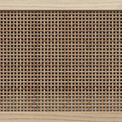 Buffet Marron 60x30x70 cm Bois de pin massif et rotin naturel