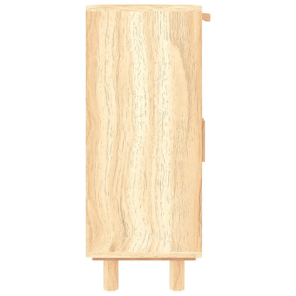 Buffet Marron 60x30x75 cm Bois de pin massif et rotin naturel BOHO