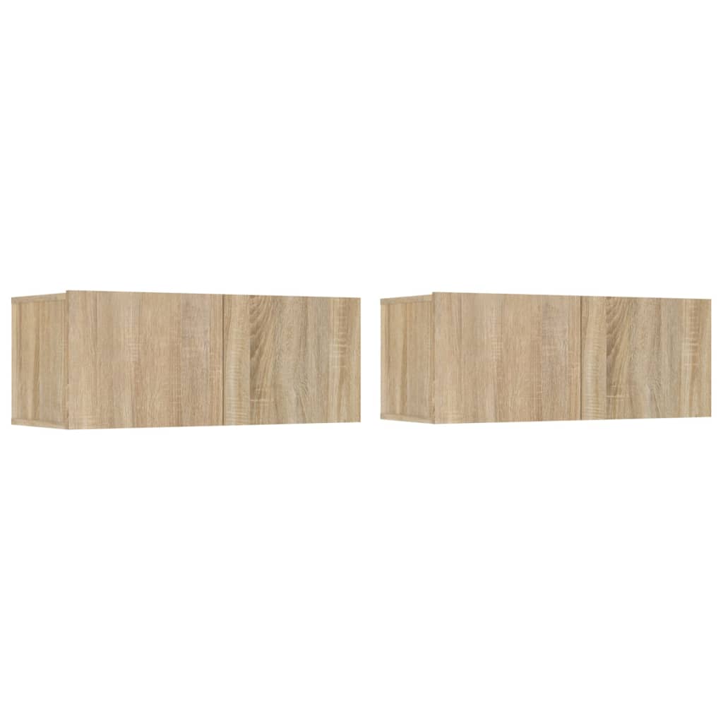 Composition murale de meubles TV 4 pcs Chêne sonoma Bois d'ingénierie