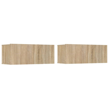 Composition murale de meubles TV 4 pcs Chêne sonoma Bois d'ingénierie