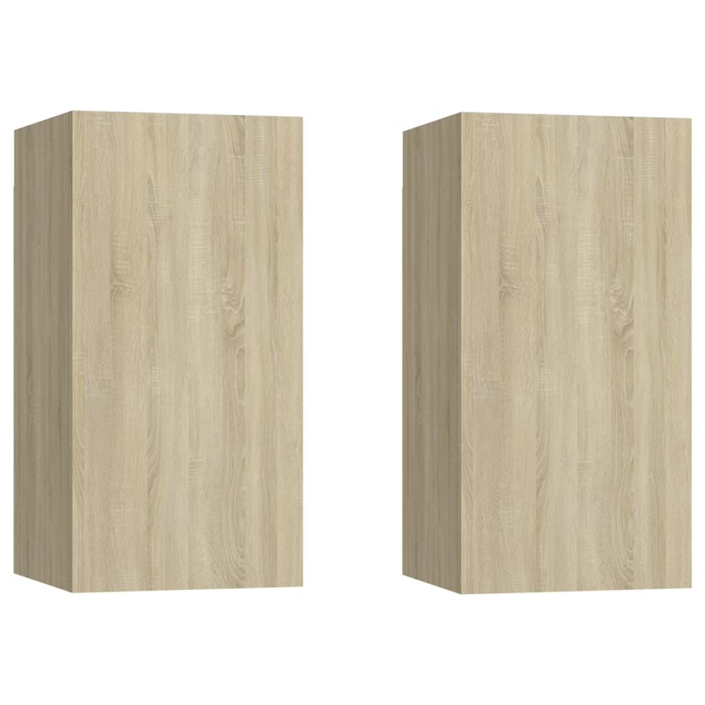 Composition murale de meubles TV 4 pcs Chêne sonoma Bois d'ingénierie