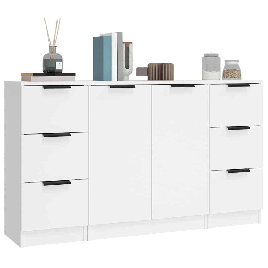 Buffets 3 PCS White Engineering Wood